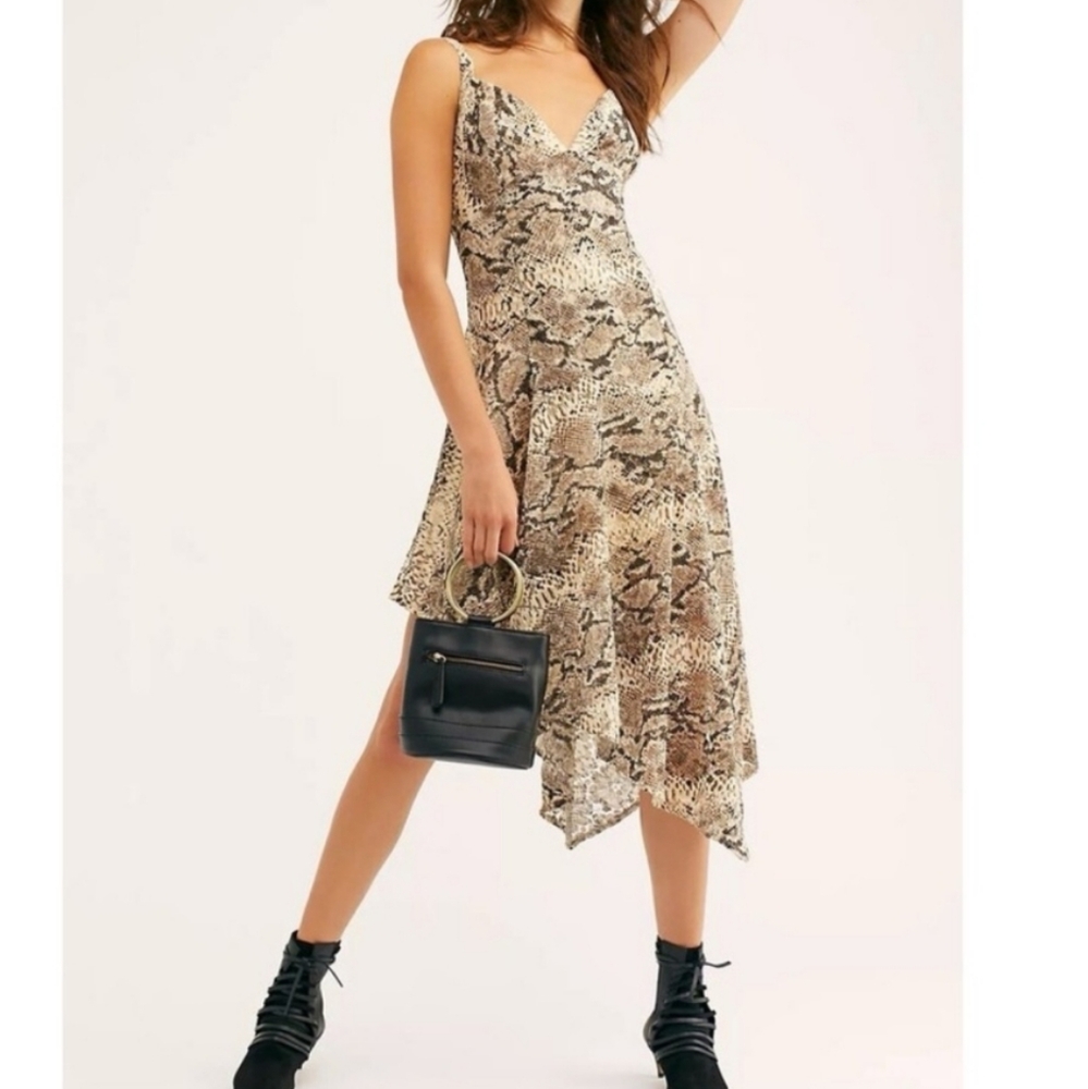 Free People midnight dance snake print dre…